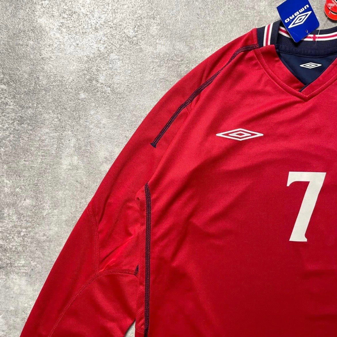 【BNWT正規品2001-2003 Umbro England away Beckham #7】