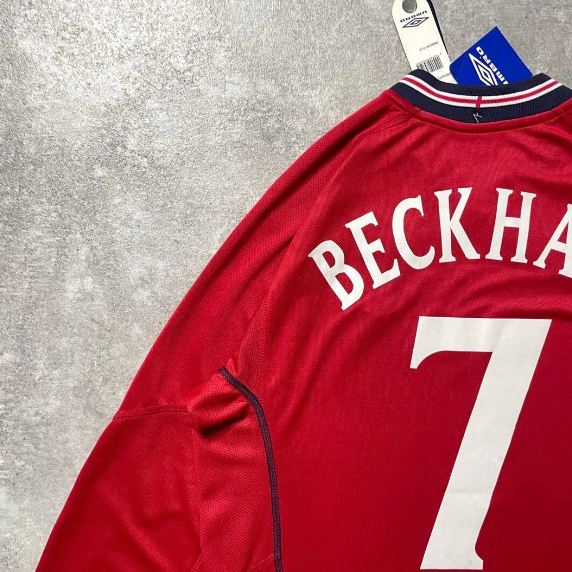 【BNWT正規品2001-2003 Umbro England away Beckham #7】