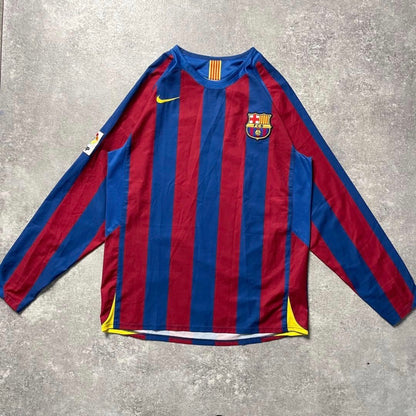 【正規品2005-2006 NIKE Barcelona home L/S LARSSON #7】