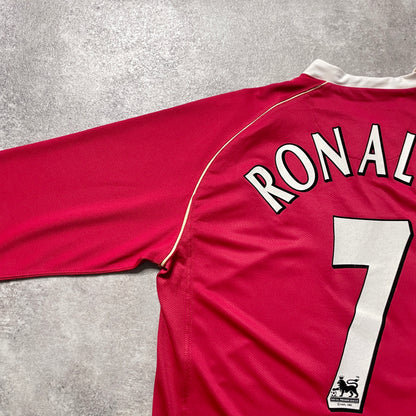 【正規品2006-2007 NIKE Manchester United home L/S RONALDO #7】