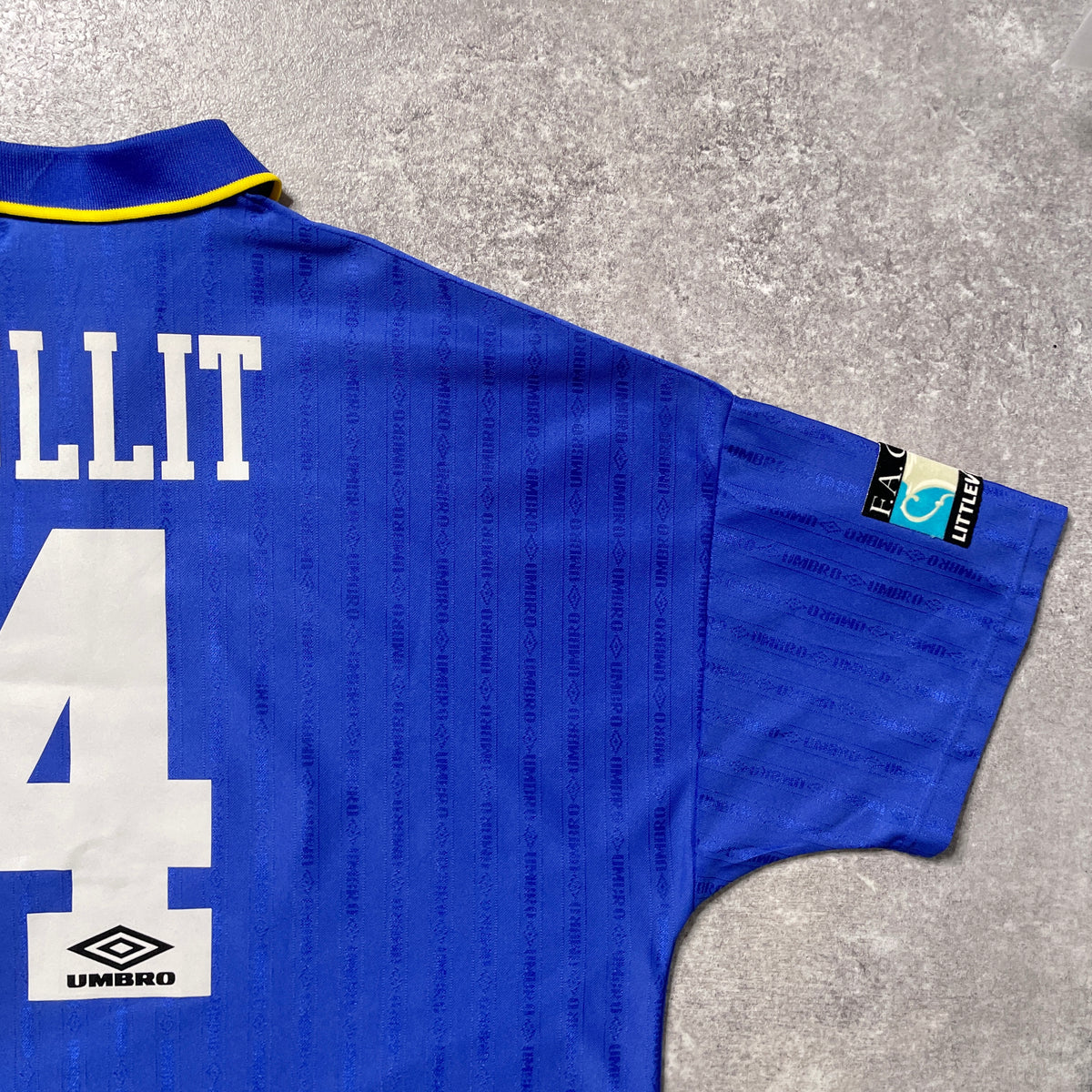 【正規品1995-1997 UMBRO Chelsea home 1997 FA CUP FINAL GULLIT #4】