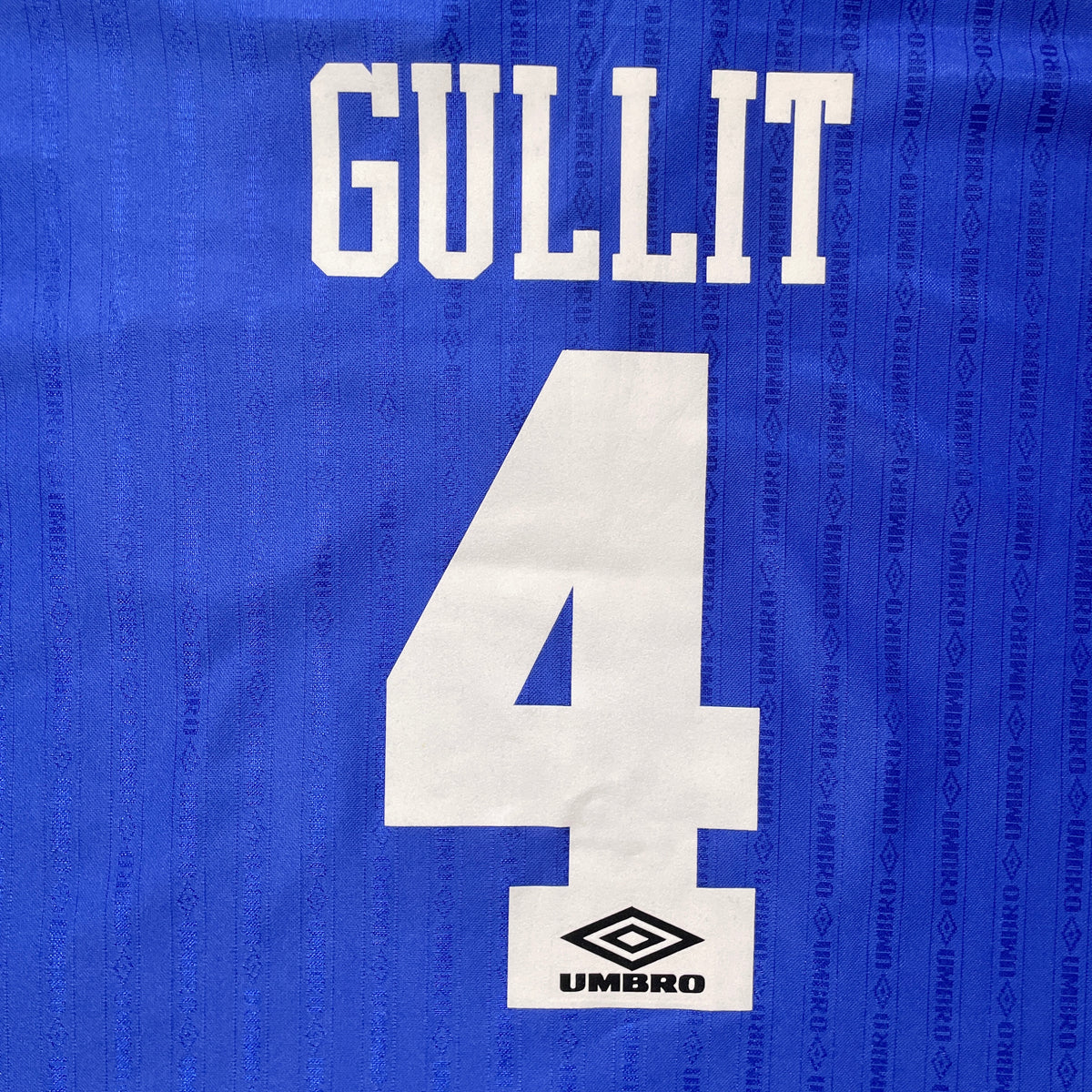 【正規品1995-1997 UMBRO Chelsea home 1997 FA CUP FINAL GULLIT #4】