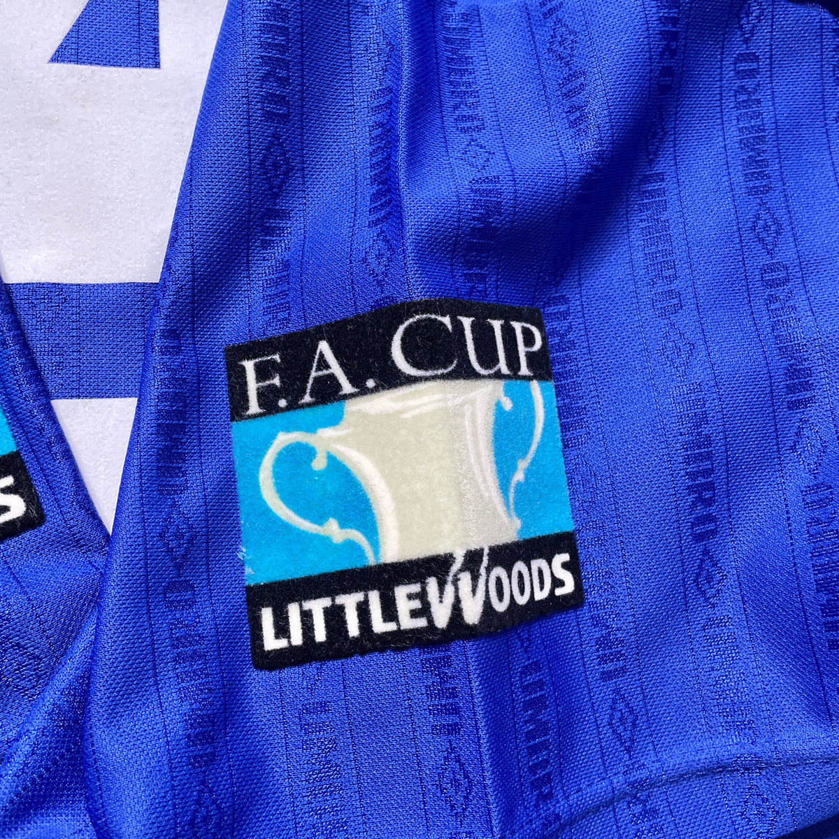 【正規品1995-1997 UMBRO Chelsea home 1997 FA CUP FINAL GULLIT #4】
