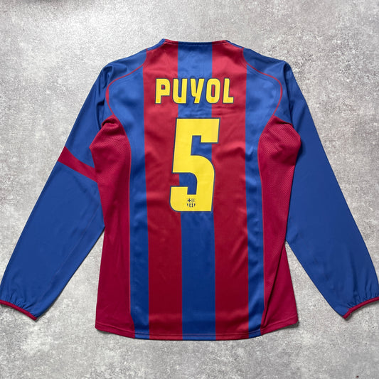 【正規選手支給品2004-2005 NIKE Barcelona home L/S PUYOL #5】