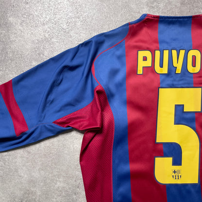 【正規選手支給品2004-2005 NIKE Barcelona home L/S PUYOL #5】