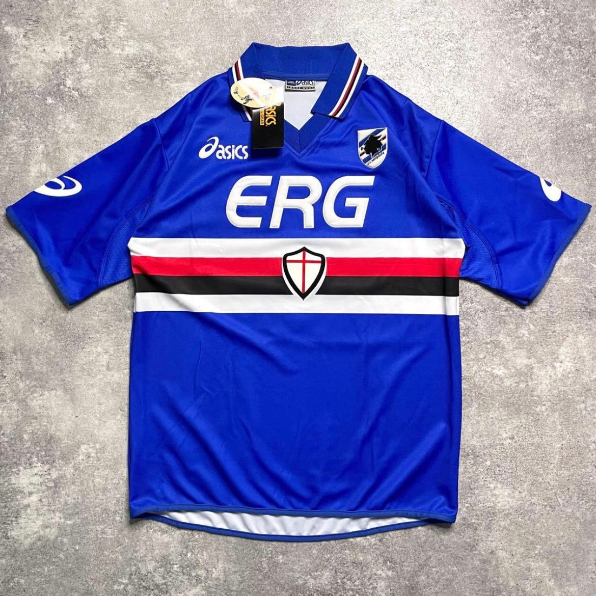 【BNWT正規品2003-2004 asics Sampdoria home YANAGISAWA#13】