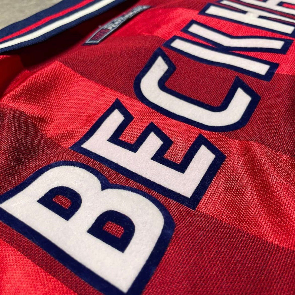 【正規品1997-1999 UMBRO England away L/S Beckham #7】