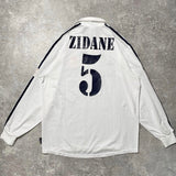 【正規品2002-2003 adidas Real  Madrid Home L/S Zidane #5】