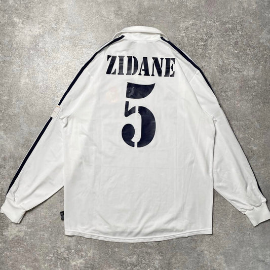 【正規品2002-2003 adidas Real  Madrid Home L/S Zidane #5】