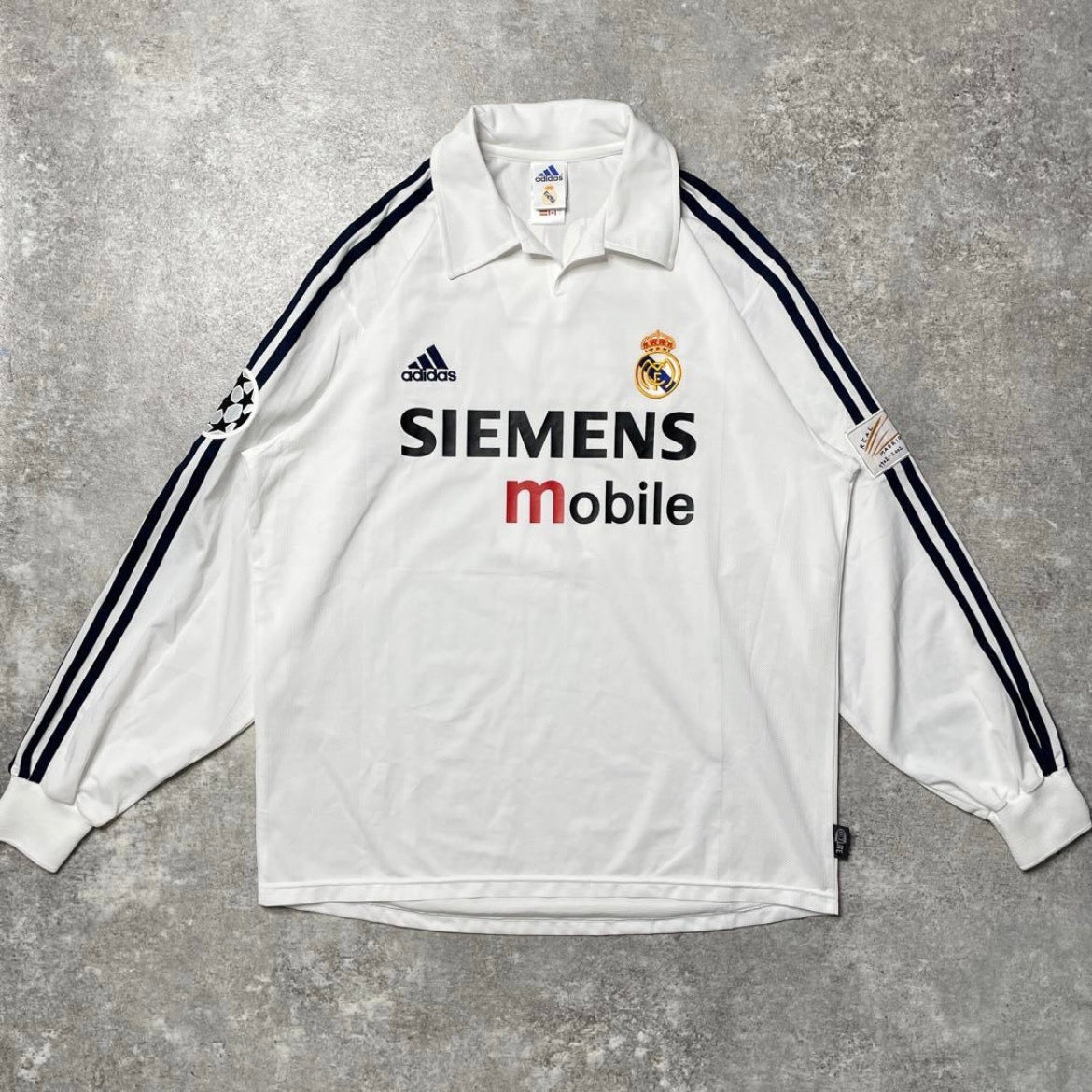 【正規品2002-2003 adidas Real  Madrid Home L/S Zidane #5】