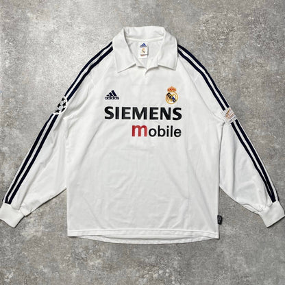 【正規品2002-2003 adidas Real  Madrid Home L/S Zidane #5】