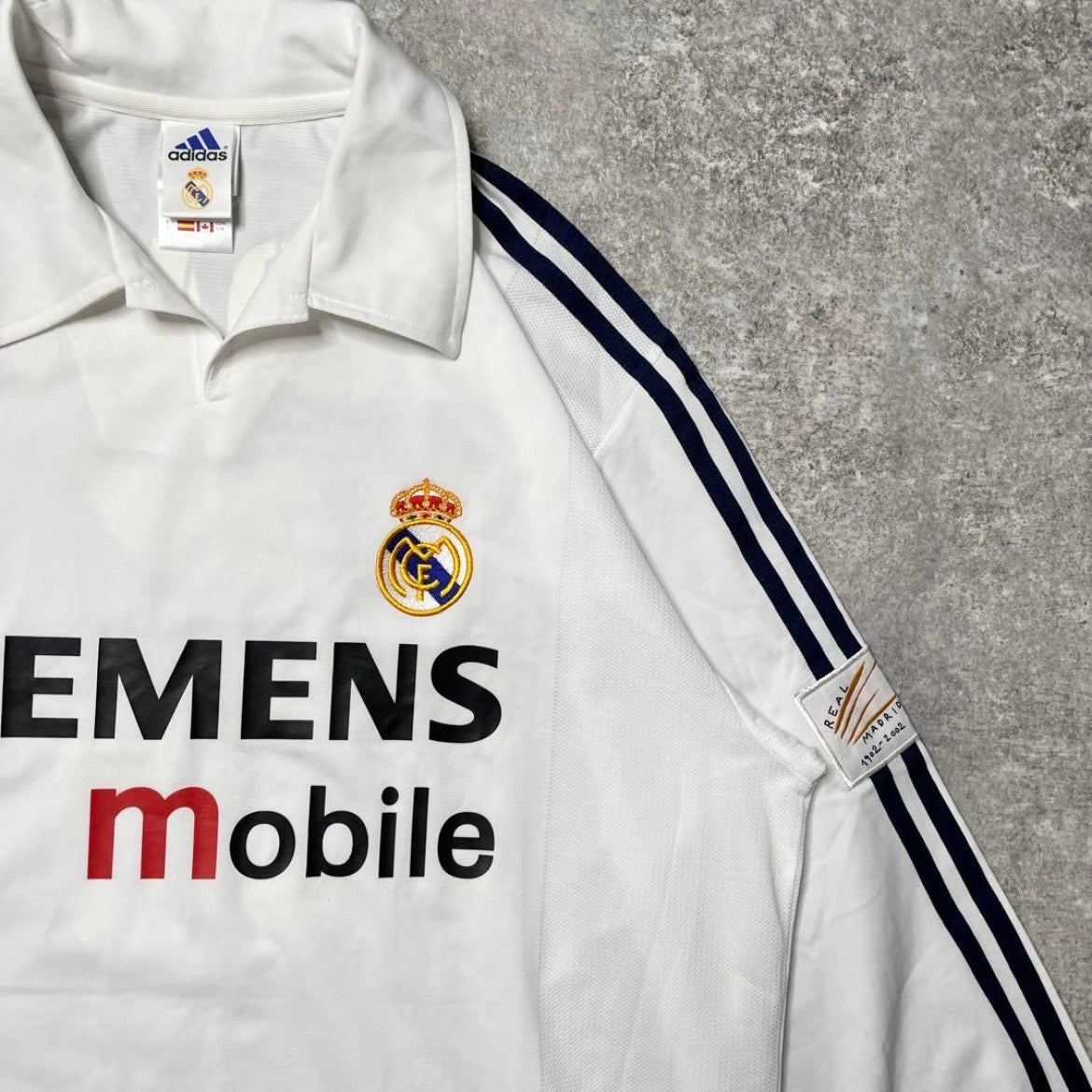 【正規品2002-2003 adidas Real  Madrid Home L/S Zidane #5】