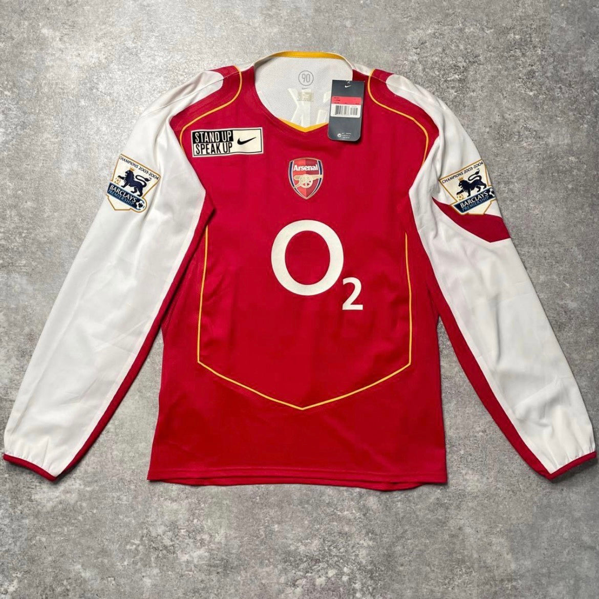 【BNWT正規選手支給品2004-2005 NIKE Arsenal home L/S Bergkamp #10】