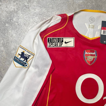 【BNWT正規選手支給品2004-2005 NIKE Arsenal home L/S Bergkamp #10】