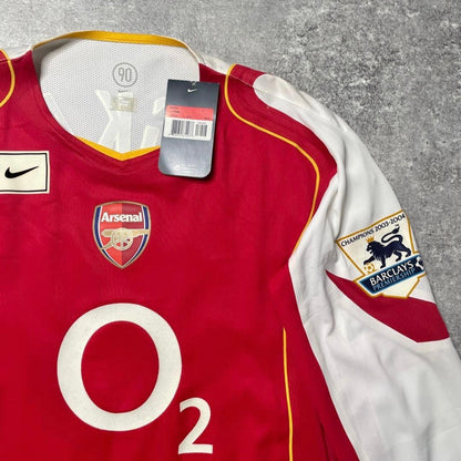 【BNWT正規選手支給品2004-2005 NIKE Arsenal home L/S Bergkamp #10】