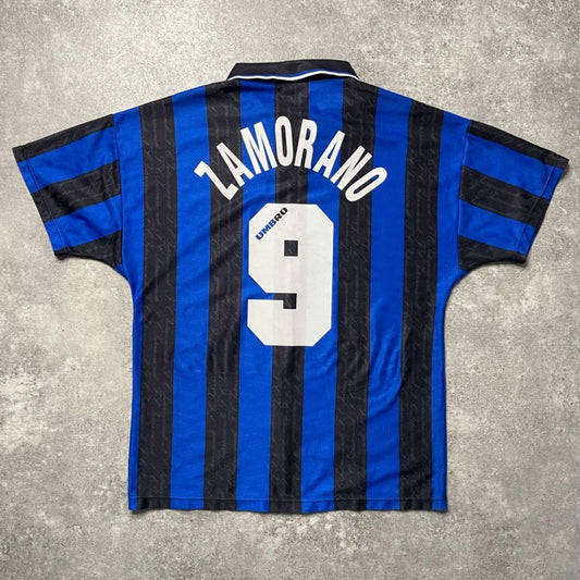 【正規品1996-1997 Umbro Inter Milan homeZAMORANO #9】