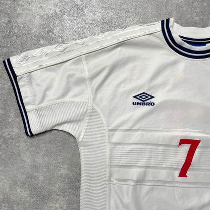 【正規品1999-2001 Umbro England home Beckham #7】