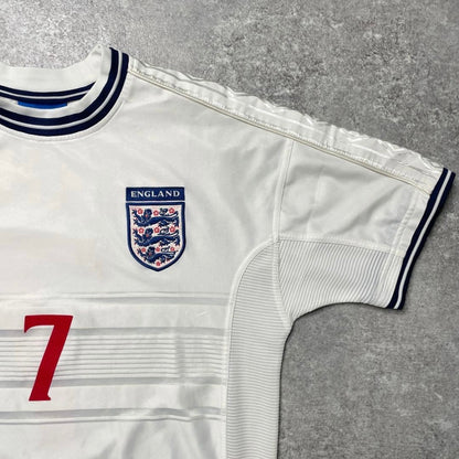 【正規品1999-2001 Umbro England home Beckham #7】