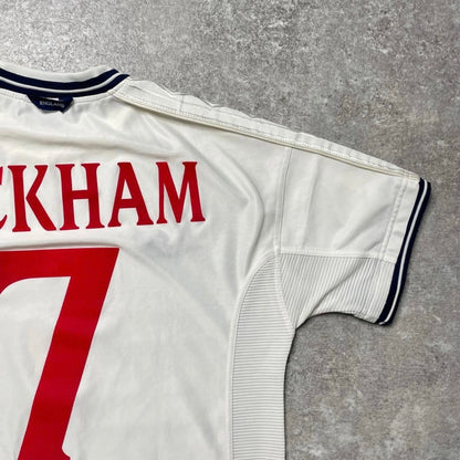 【正規品1999-2001 Umbro England home Beckham #7】