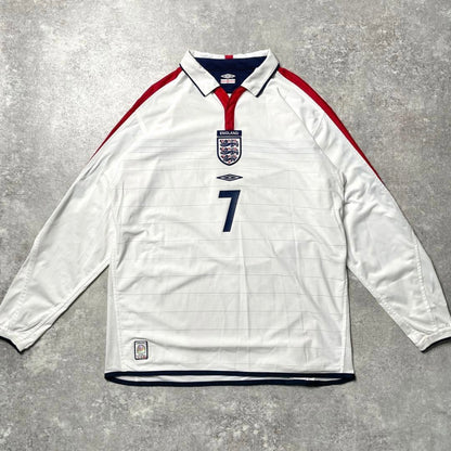 【正規品2003-2005 Umbro England home L/S Beckham #7】