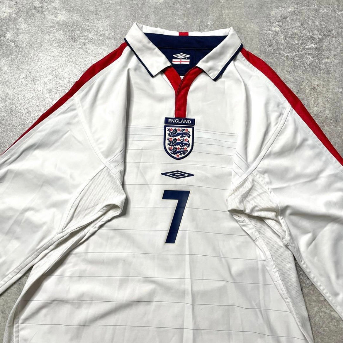 【正規品2003-2005 Umbro England home L/S Beckham #7】