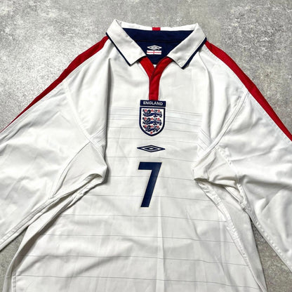 【正規品2003-2005 Umbro England home L/S Beckham #7】