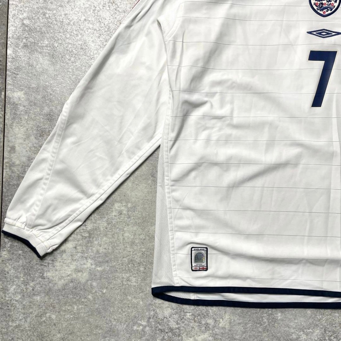 【正規品2003-2005 Umbro England home L/S Beckham #7】