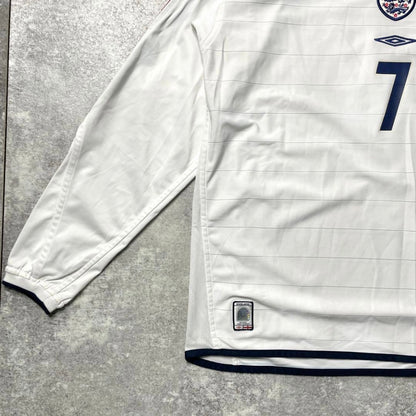 【正規品2003-2005 Umbro England home L/S Beckham #7】