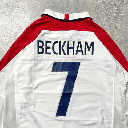 【正規品2003-2005 Umbro England home L/S Beckham #7】