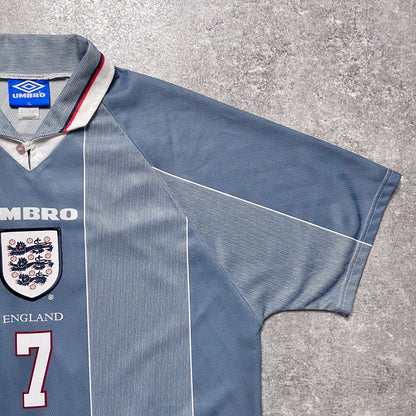 【正規品1995-1997 UMBRO England away BECKHAM #7】