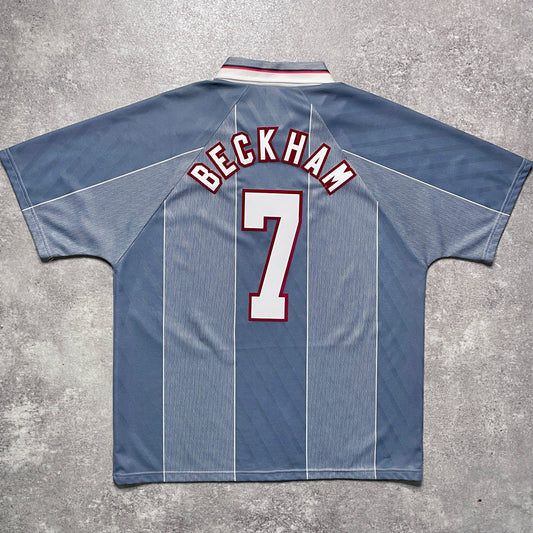 【正規品1995-1997 UMBRO England away BECKHAM #7】