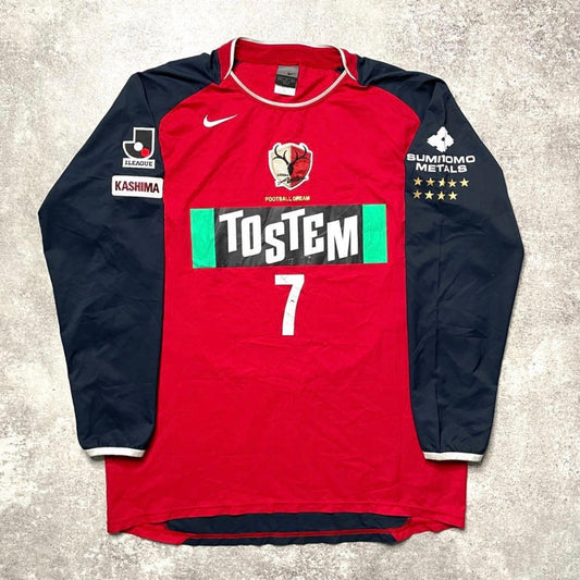 【正規選手支給品2004-2005 NIKE 鹿島アントラーズ home L/S 新井場徹 #7】