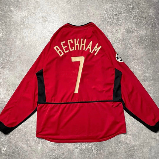 【正規品2003-2005 NIKE Manchester United home L/S Beckham #7】