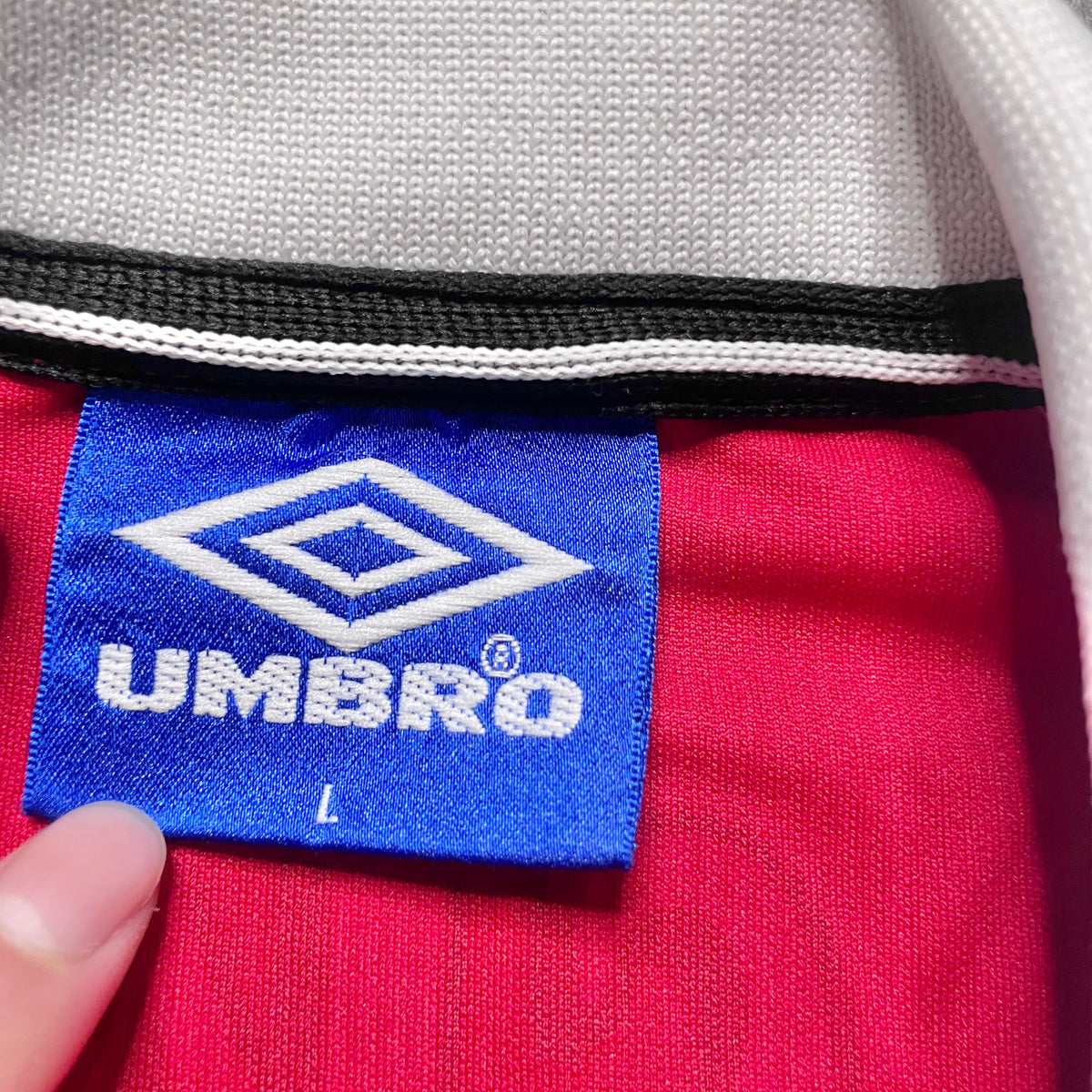 【正規品1998-2000 UMBRO Manchester United home L/S SOLSKJAER #20】