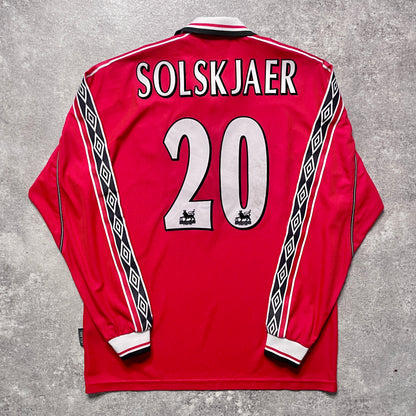 【正規品1998-2000 UMBRO Manchester United home L/S SOLSKJAER #20】