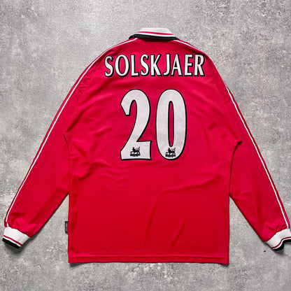 【正規品1998-2000 UMBRO Manchester United home L/S SOLSKJAER #20】