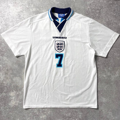 【正規品1995-1997 Umbro England Home Beckham #7】