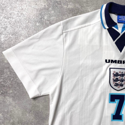 【正規品1995-1997 Umbro England Home Beckham #7】