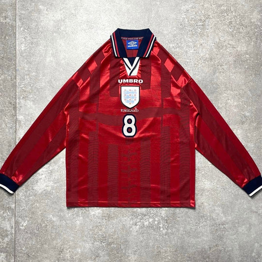 【正規品1997-1999 Umbro England Away L/S #8】