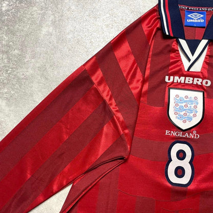 【正規品1997-1999 Umbro England Away L/S #8】