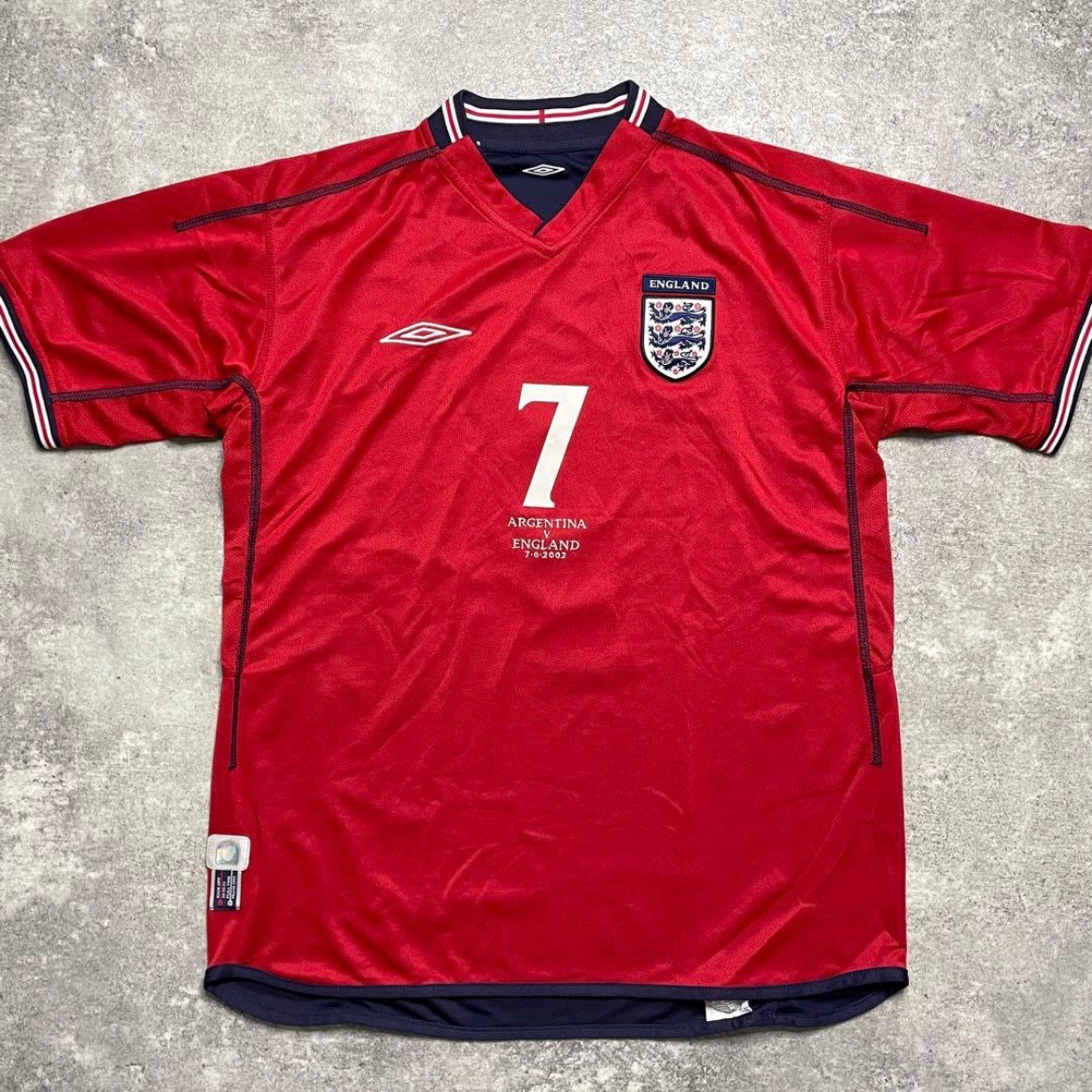 【正規品2001-2003 Umbro England away Beckham #7】