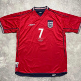 【正規品2001-2003 Umbro England away Beckham #7】