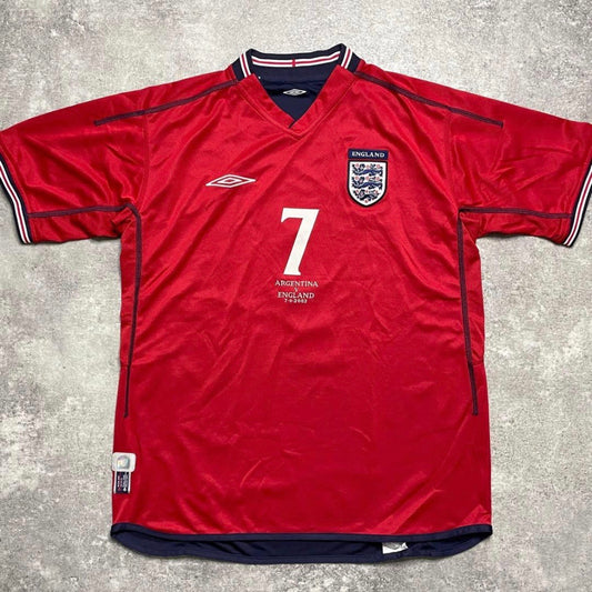 【正規品2001-2003 Umbro England away Beckham #7】