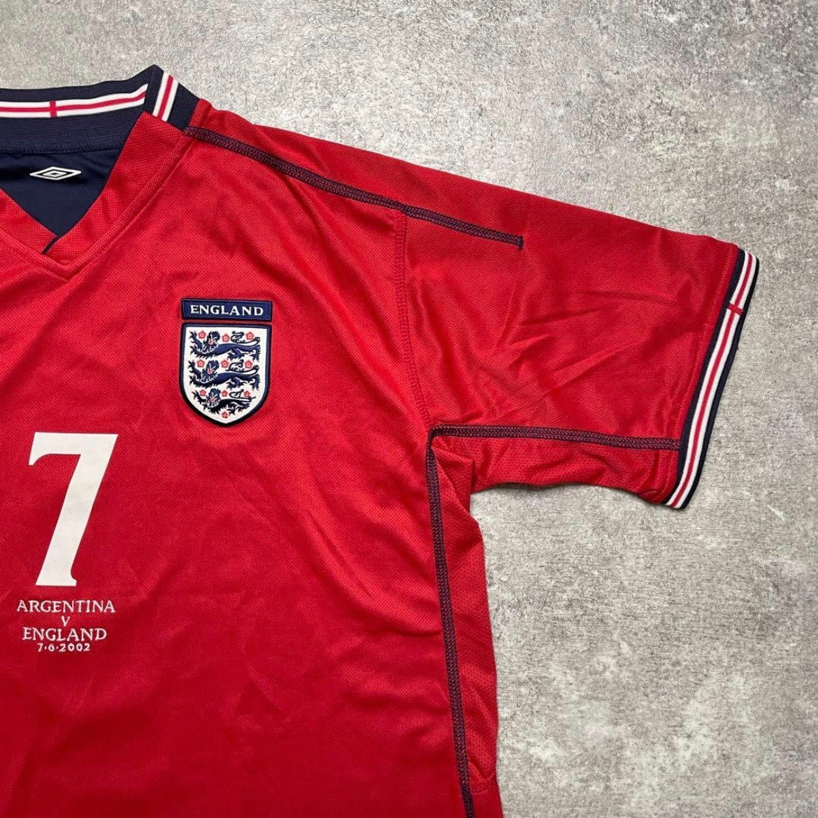 【正規品2001-2003 Umbro England away Beckham #7】