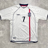 【正規品2001-2003 UMBRO England Home Beckham #7】