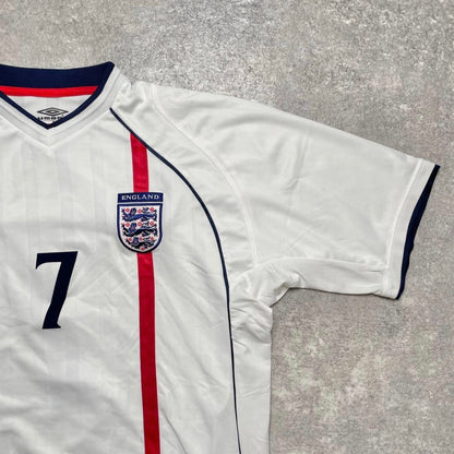 【正規品2001-2003 UMBRO England Home Beckham #7】