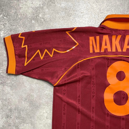 【正規品1999-2000 diadora Roma Home Shirt NAKATA #8】