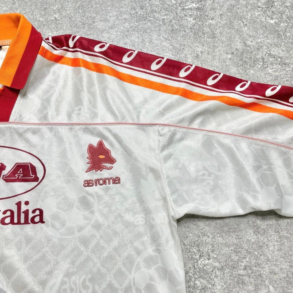 【正規品1995-1996 asics Roma Away L/S #7】