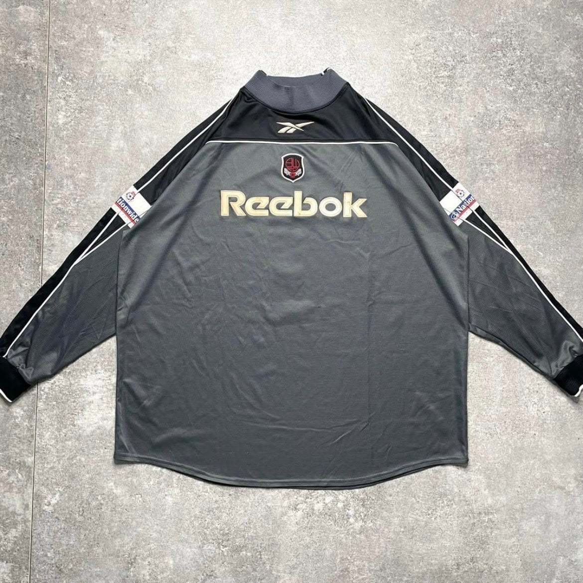 【正規選手支給実使用品2000-2001 Reebok Bolton Wanderers GK away L/S Banks #1】
