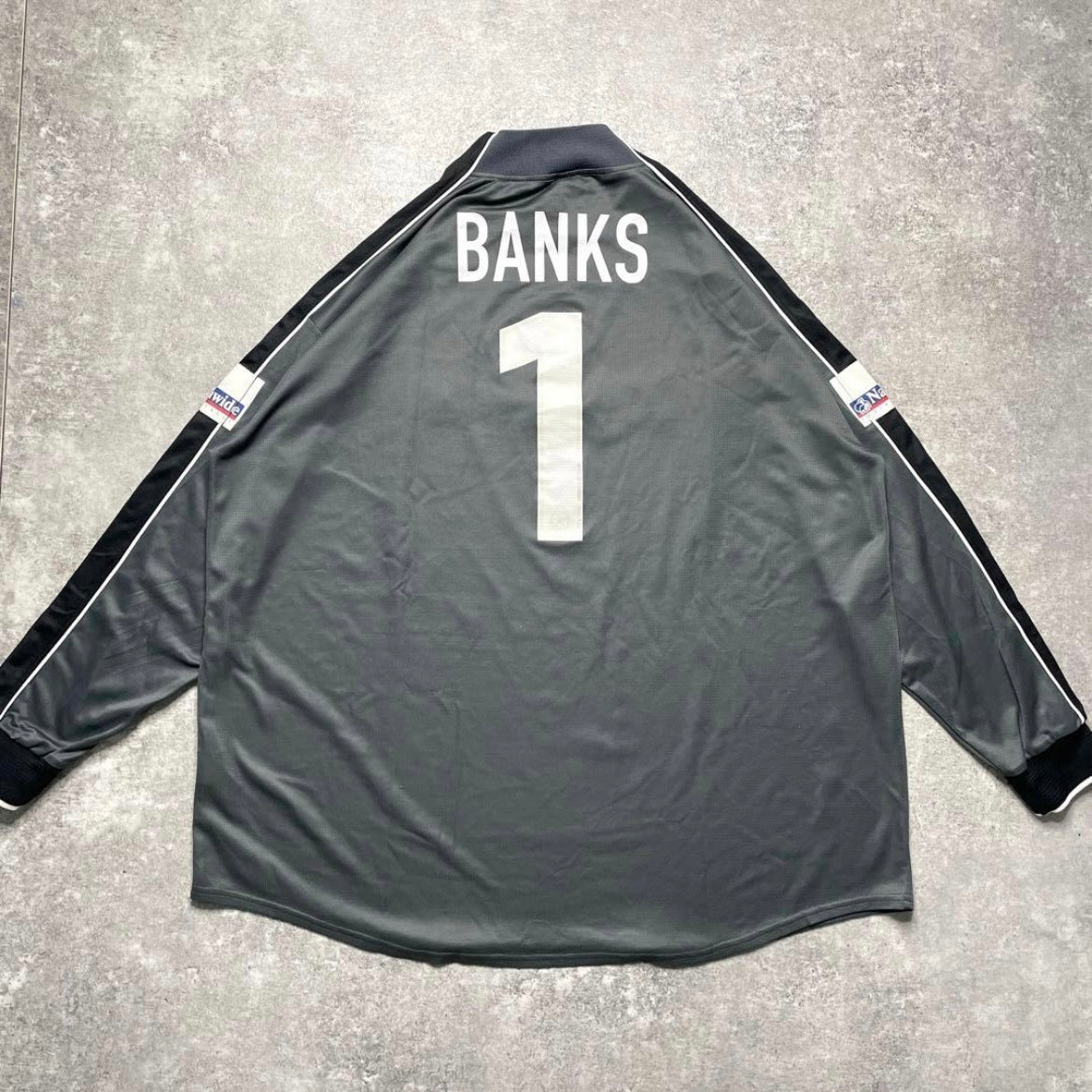 【正規選手支給実使用品2000-2001 Reebok Bolton Wanderers GK away L/S Banks #1】